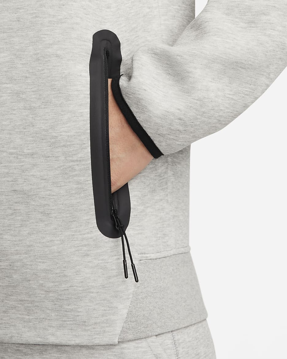 Nike tech fleece popular hoodie Black/Dark Grey